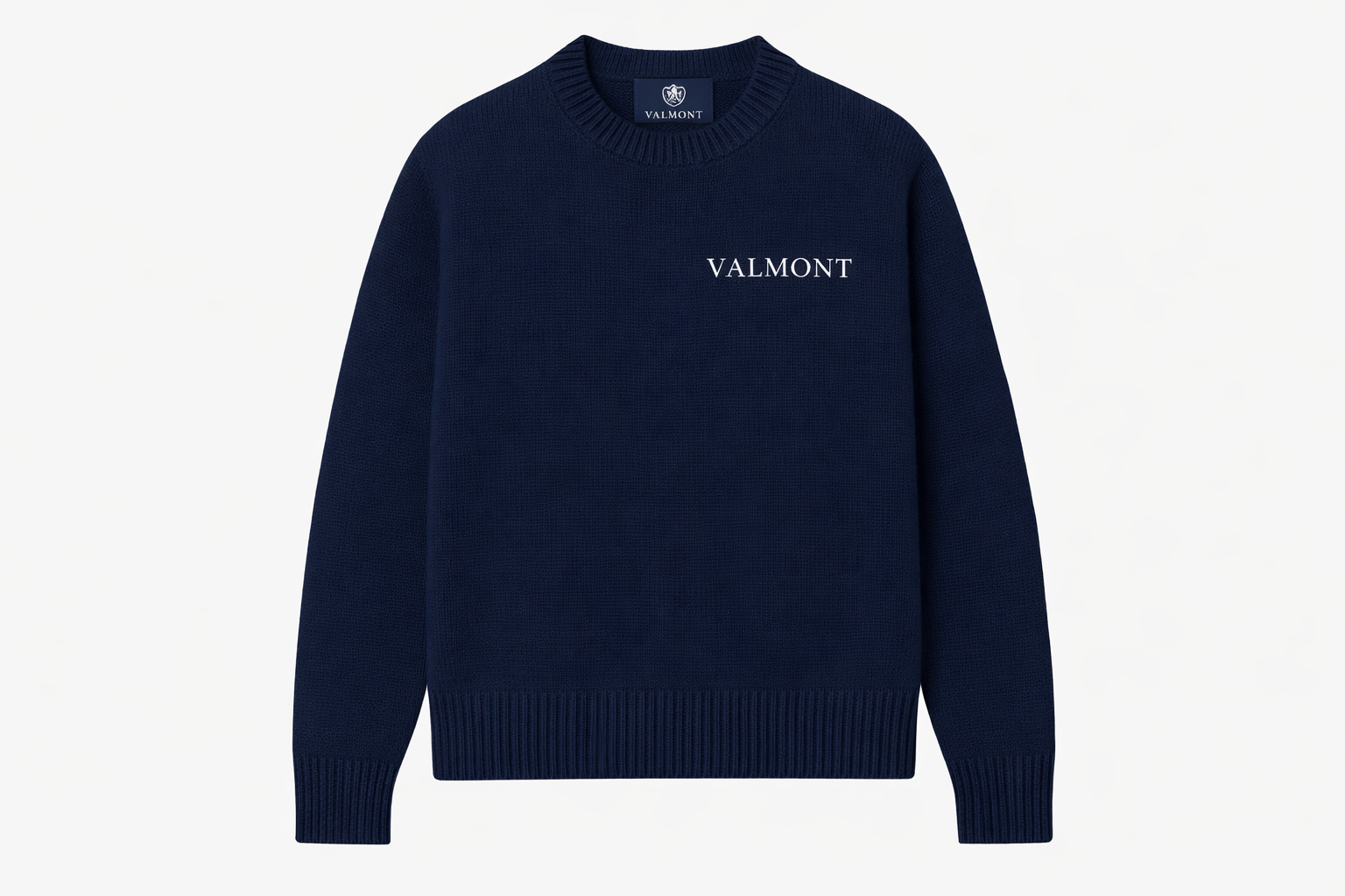 Valmont Classic Wool Sweater – Navy